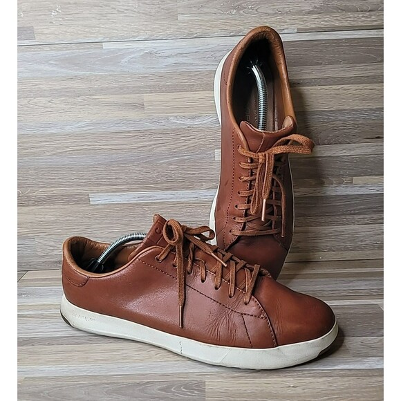 Cole Haan GrandPro Men's Size 11 Brown Leather GrandOs Comfort Sneaker Lace Up - Picture 1 of 13
